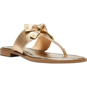 MICHAEL Michael Kors Ripley Gold Thong Sandals